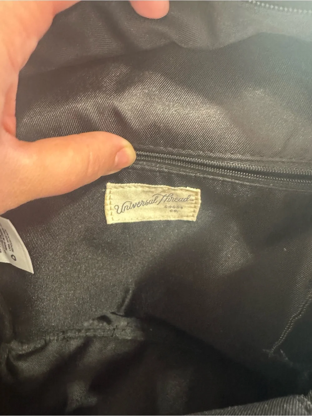 Universal Thread Black Faux-Leather Mini Backpack